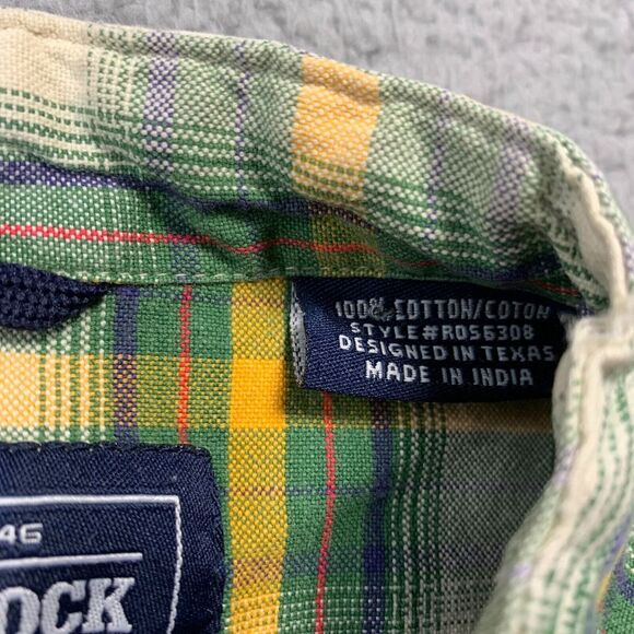 PANHANDLE SLIM Shirt Mens Large Button Up Plaid Rough Stock Western - Picture 4 of 10